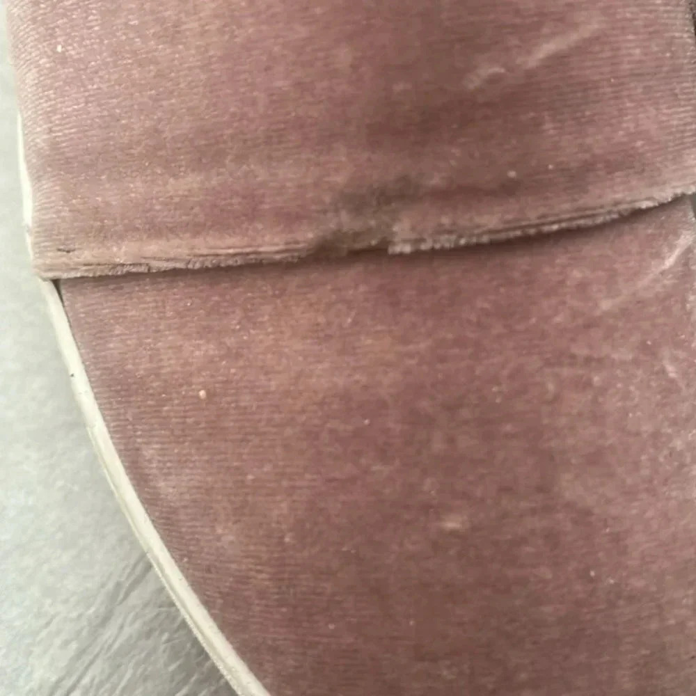 [US7/EU37.5]Lewit Arlo Pink  Velvet Slip-On Platform Sneaker- EUC - Picture 6 of 8